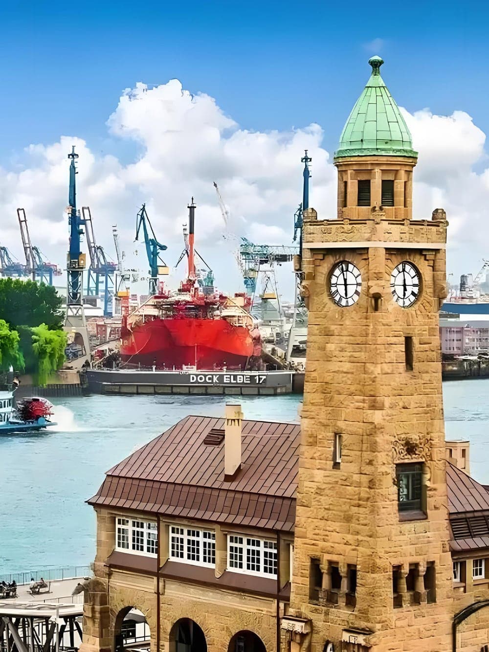 European port with inland rail connection